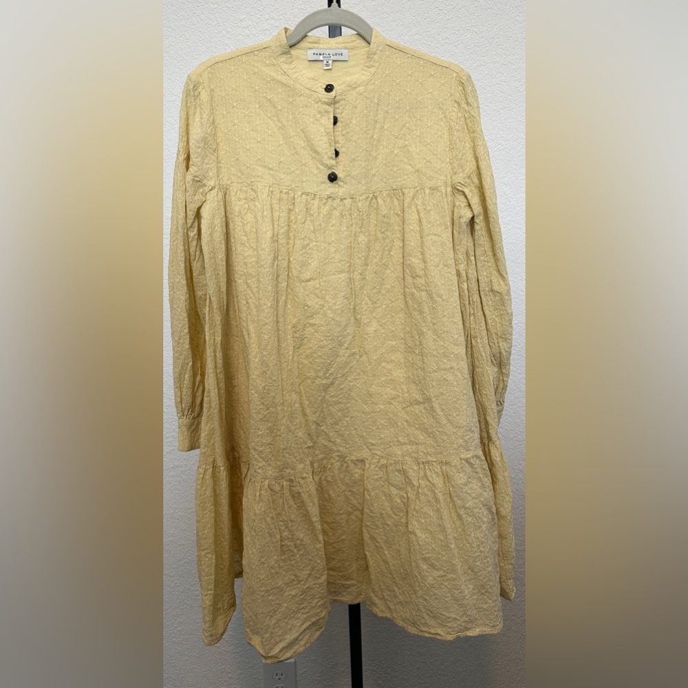 Pamela Love | Yellow Eyelet Dress View 3